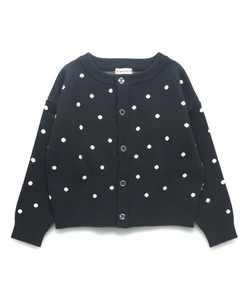 BRANSHES（ブランシェス）の「【b.+A/マシンウォッシャブル】金子綾/ニットカーディガン（ニット/セーター・キッズ・杢グレー/ブラック・L/M/S/XL）」の7枚目の写真