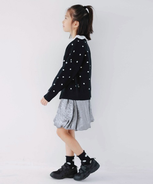 BRANSHES（ブランシェス）の「【b.+A/マシンウォッシャブル】金子綾/ニットカーディガン（ニット/セーター・キッズ・杢グレー/ブラック・L/M/S/XL）」の12枚目の写真