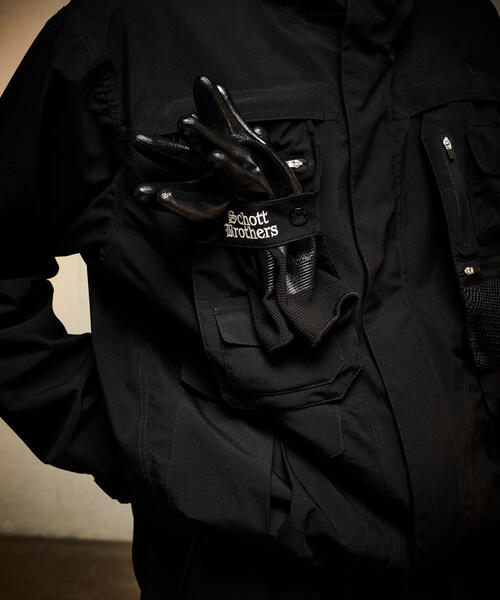 Schott/ショット/B.S HOODED JKT/ブラックシープ シェル ジャケット