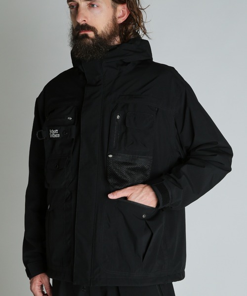 schott（ショット）の「Schott/ショット/B.S HOODED JKT/ブラックシープ シェル ジャケット（ブルゾン・メンズ・ブラック・M/L）」の9枚目の写真