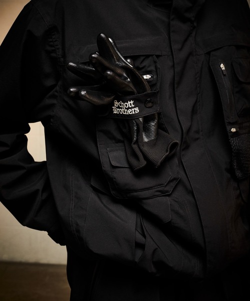 schott（ショット）の「Schott/ショット/B.S HOODED JKT/ブラックシープ シェル ジャケット（ブルゾン・メンズ・ブラック・M/L）」の18枚目の写真