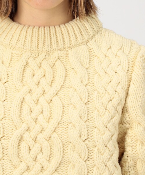 BASERANGE LENS ウールケーブル ハイネックプルオーバー（ニット