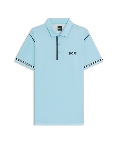 BOSS(ボス)の「アクティブ Paddy ゴルフポロシャツ リップストップファブリック(ポロシャツ・メンズ・ライトブルー・XXL/XL/XXXL/S)」の5枚目の写真