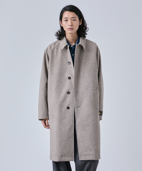 タスマニアウール ウインドシャット ステンカラーコート（ステンカラー