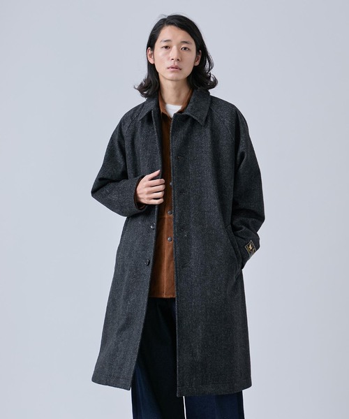 タスマニアウール ウインドシャット ステンカラーコート（ステンカラー