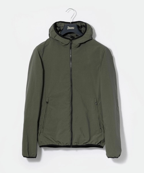 HERNO(ヘルノ)の「HERNO ヘルノ ジップアップ フード ブルゾン(ブルゾン・メンズ・ネイビー系1/カーキ・54/56)」の1枚目の写真