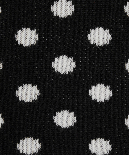 RONRON(ロンロン)の「BACK STRIPE DOT KNIT CARDIGAN BLACK(カーディガン/ボレロ・レディース・その他・FREE)」の5枚目の写真