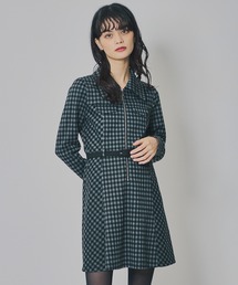 クラシカルチェックZIPミニワンピース