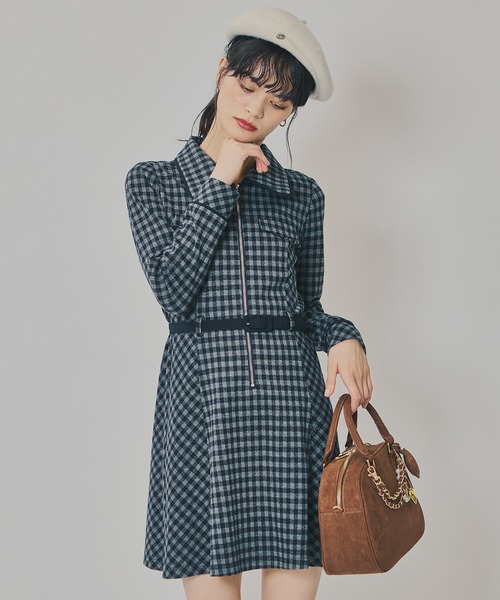 REDYAZEL(レディアゼル)の「クラシカルチェックZIPミニワンピース(ワンピース・レディース・ブラック系その他/ブラウン系その他/ブルー系その他・SMALL/MEDIUM)」の14枚目の写真