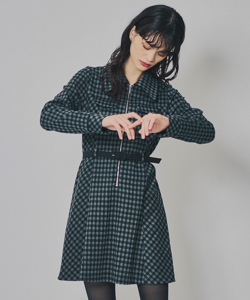REDYAZEL(レディアゼル)の「クラシカルチェックZIPミニワンピース(ワンピース・レディース・ブラック系その他/ブラウン系その他/ブルー系その他・SMALL/MEDIUM)」の21枚目の写真