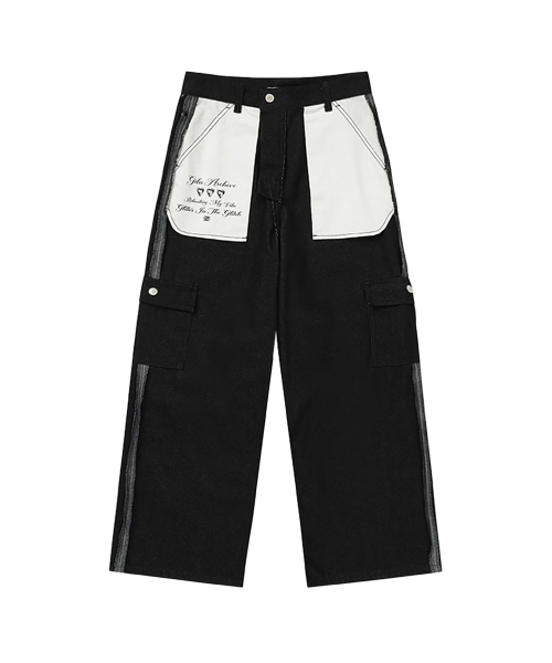 GILAARCHIVE(ギラアーカイブ)の「REVERSE STITCHED CARGO PANTS_BLACK(その他パンツ・レディース・ブラック・SMALL/MEDIUM)」の4枚目の写真