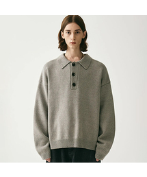 Kamen Collar Knit MELANGE