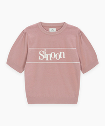 SINOON | Sinoon Logo Half Knit (Pink)(ニット/セーター)