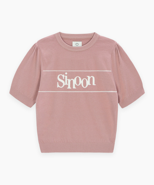 SINOON(シヌーン)の「Sinoon Logo Half Knit (Pink)(ニット/セーター・レディース・ピンク・FREE)」の1枚目の写真
