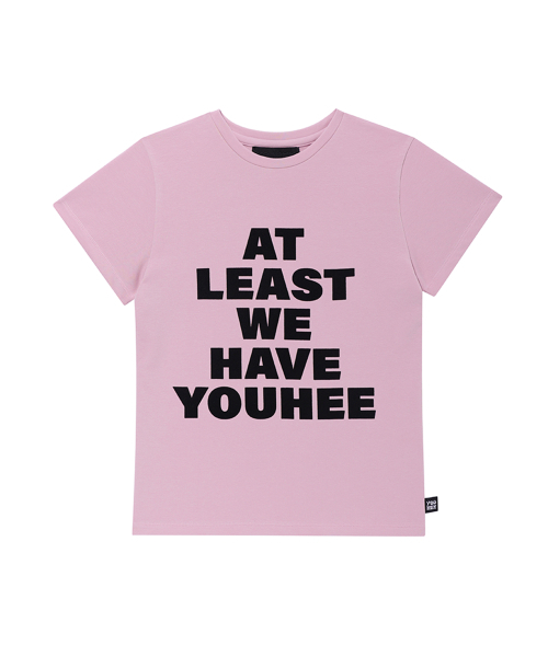 YOUHEE(ユヒ)の「LETTERING T-SHIRT PINK(Tシャツ/カットソー・レディース・その他・FREE)」の2枚目の写真