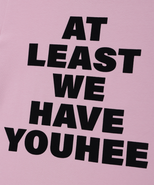 YOUHEE(ユヒ)の「LETTERING T-SHIRT PINK(Tシャツ/カットソー・レディース・その他・FREE)」の5枚目の写真
