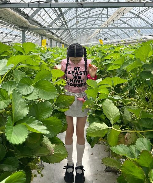 YOUHEE(ユヒ)の「LETTERING T-SHIRT PINK(Tシャツ/カットソー・レディース・その他・FREE)」の11枚目の写真