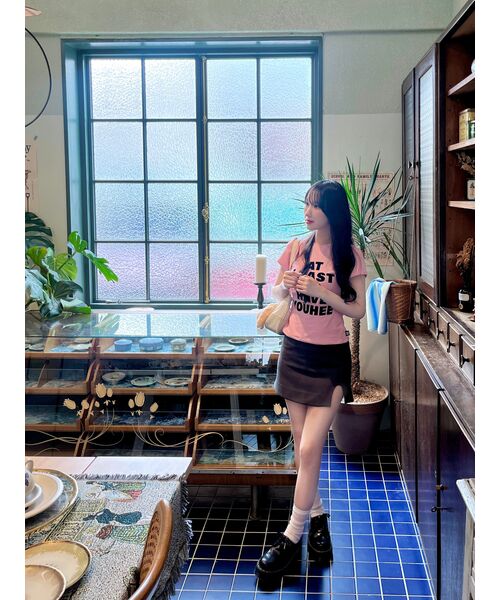 YOUHEE(ユヒ)の「LETTERING T-SHIRT PINK(Tシャツ/カットソー・レディース・その他・FREE)」の19枚目の写真