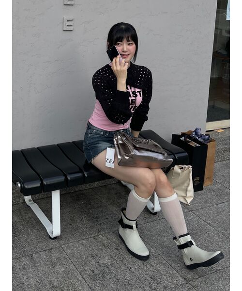 YOUHEE(ユヒ)の「LETTERING T-SHIRT PINK(Tシャツ/カットソー・レディース・その他・FREE)」の20枚目の写真