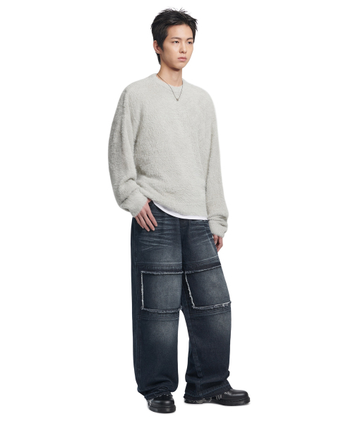NOMANUAL（NOMANUAL）の「FUZZ HAIRY KNIT - SEAFOAM（ニット/セーター・レディース・その他・LARGE/X-LARGE/SMALL/MEDIUM）」の3枚目の写真