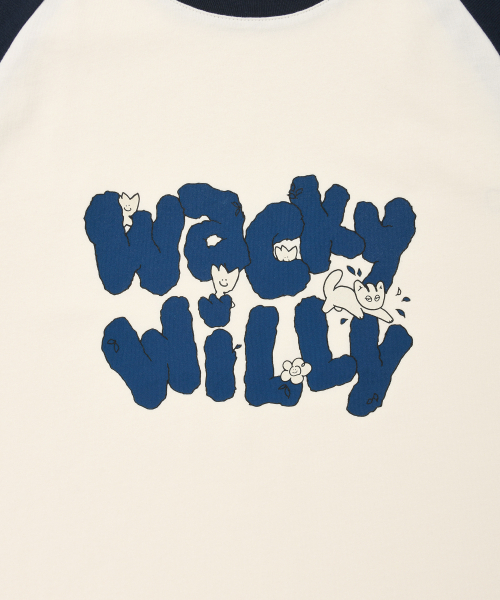 Wacky WiLLy（ワッキーウィリー）の「配色レグランロングスリーブTシャツクリーム（Tシャツ/カットソー・レディース・その他・LARGE/X-LARGE/SMALL/MEDIUM）」の5枚目の写真