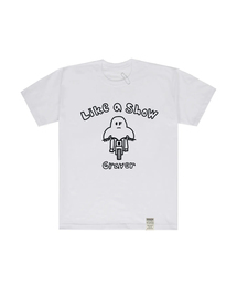 [ユニセックス]バイクスマイルロゴ半袖Tシャツ_ホワイト