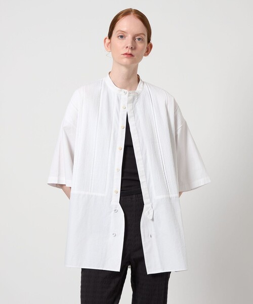 Pheeta（フィータ）の「＜Pheeta＞Trinity ハーフスリーブ シャツ -UNISEX-/014CUN-SH21（シャツ/ブラウス・レディース・ブラック/ホワイト・2/1）」の2枚目の写真