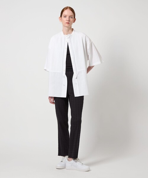 Pheeta（フィータ）の「＜Pheeta＞Trinity ハーフスリーブ シャツ -UNISEX-/014CUN-SH21（シャツ/ブラウス・レディース・ブラック/ホワイト・2/1）」の5枚目の写真