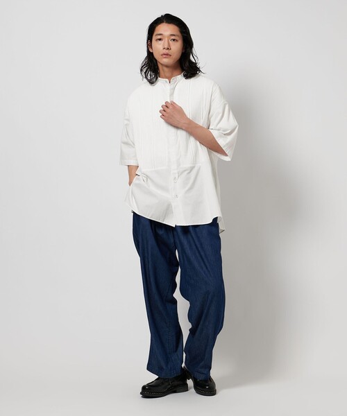 Pheeta（フィータ）の「＜Pheeta＞Trinity ハーフスリーブ シャツ -UNISEX-/014CUN-SH21（シャツ/ブラウス・レディース・ブラック/ホワイト・2/1）」の8枚目の写真