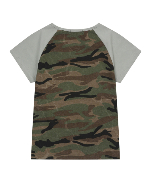 MUCENT（ムセント）の「ラフィンカモナグランスリムフィット半袖Tシャツ（2カラー）（Tシャツ/カットソー・レディース・チャコール/ベージュ・FREE）」の11枚目の写真
