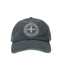 PUNCH DRUNK PARTIES（パンチドランクパーティーズ）の「Circle Logo Washed Ball Cap (NAVY)（キャップ）」