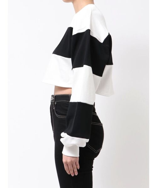 GYDA（ジェイダ）の「GD fake leather patch shortトップス（Tシャツ/カットソー・レディース・オフホワイト/ピンク/ミント・FREE）」の13枚目の写真