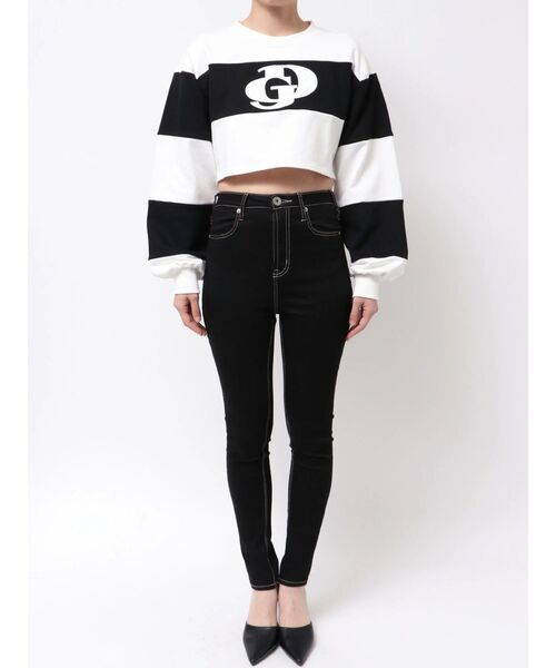 GYDA（ジェイダ）の「GD fake leather patch shortトップス（Tシャツ/カットソー・レディース・オフホワイト/ピンク/ミント・FREE）」の19枚目の写真