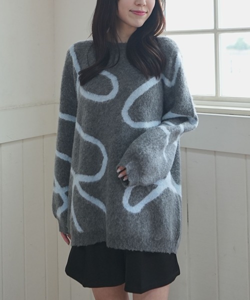 archives（アルシーヴ）の「ニュアンスＪＱミドルニットプルオーバー（ニット/セーター・レディース・アイボリー/グレー/チャコールグレー・MEDIUM）」の14枚目の写真