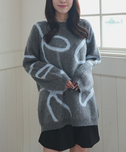 archives（アルシーヴ）の「ニュアンスＪＱミドルニットプルオーバー（ニット/セーター・レディース・アイボリー/グレー/チャコールグレー・MEDIUM）」の15枚目の写真