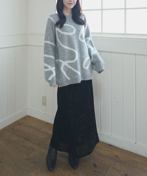 archives（アルシーヴ）の「ニュアンスＪＱミドルニットプルオーバー（ニット/セーター・レディース・アイボリー/グレー/チャコールグレー・MEDIUM）」の20枚目の写真