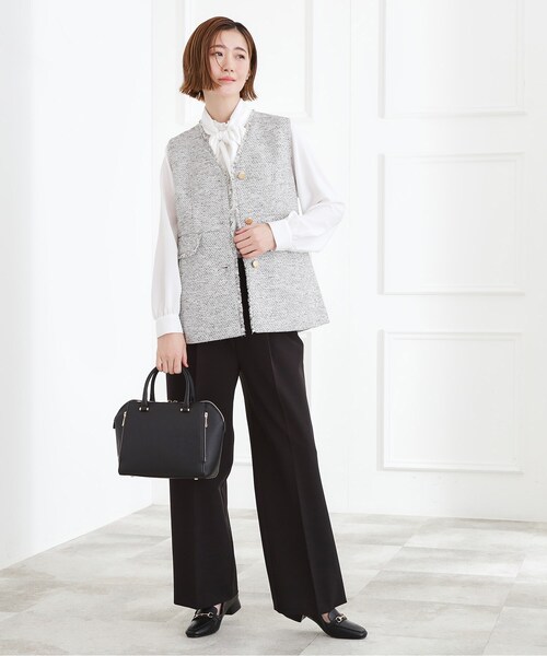 grove（グローブ）の「【人間工学】タテZipバーハンドル2WAYトート（トートバッグ・レディース・ブラック/サックスブルー/ライトグレー・00）」の9枚目の写真