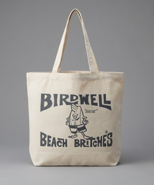 BIRDWELL(バードウェル)の「【BIRDWELL/バードウェル】License Plate Canvas Tote - Bone MADE IN USA キャンバストートバッグ A4収納可 ブランドロゴプリント(トートバッグ・メンズ・アイボリー・FREE)」の1枚目の写真