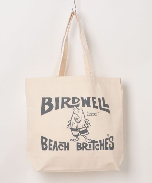 BIRDWELL(バードウェル)の「【BIRDWELL/バードウェル】License Plate Canvas Tote - Bone MADE IN USA キャンバストートバッグ A4収納可 ブランドロゴプリント(トートバッグ・メンズ・アイボリー・FREE)」の2枚目の写真
