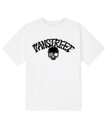 KTW0168 レタリングスカルブラッド半袖Tシャツ - ホワイト