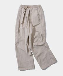 SOME PLACE（サムプレイス）の「ポケットカーゴナイロンツーウェイストリングバンディングパンツ[ベージュ]（スウェットパンツ）」