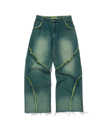 MAINBOOTH（メインブース）の「Squall Denim Pants(VINTAGE BLUE)（デニムパンツ）」