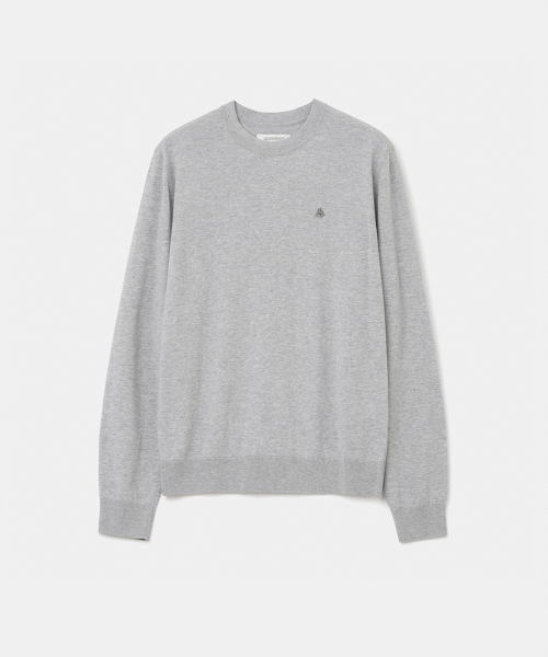 UNIFORM BRIDGE(ユニフォームブリッジ)の「silk blended crew neck knit light melange grey(ニット/セーター・メンズ・その他・LARGE/X-LARGE/XX-LARGE/MEDIUM)」の1枚目の写真