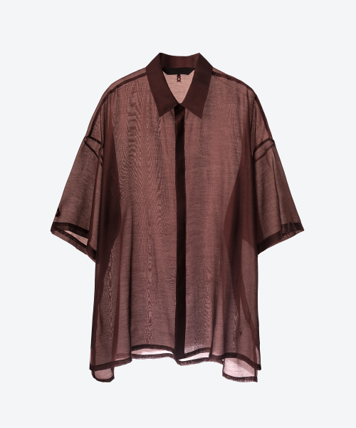 UNTAGE（アンテージ）の「セミシア半袖シャツ[Burgundy(UNISEX)]_UTS-SS61（シャツ/ブラウス・メンズ・その他・MEDIUM/LARGE）」の5枚目の写真
