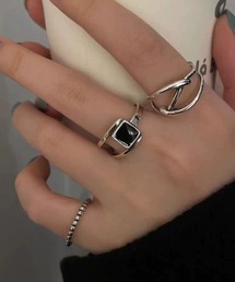 tunee（チュニー）の「【456766】ユニセックスリング3点セット(RZ)（リング）」