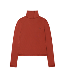 Everyday Turtleneck Top Brick Red