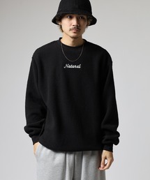 FUNALIVE（ファンアライブ）の「ボア ワンポイント 刺繍 ロゴ 長袖 トレーナー（スウェット）」