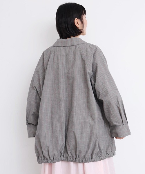 l'atelier du savon（アトリエドサボン）の「ブルゾンみたいなきもちのステンコート（ステンカラーコート・レディース・ベージュ/チェック・FREE）」の11枚目の写真