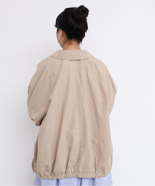 l'atelier du savon（アトリエドサボン）の「ブルゾンみたいなきもちのステンコート（ステンカラーコート・レディース・ベージュ/チェック・FREE）」の5枚目の写真