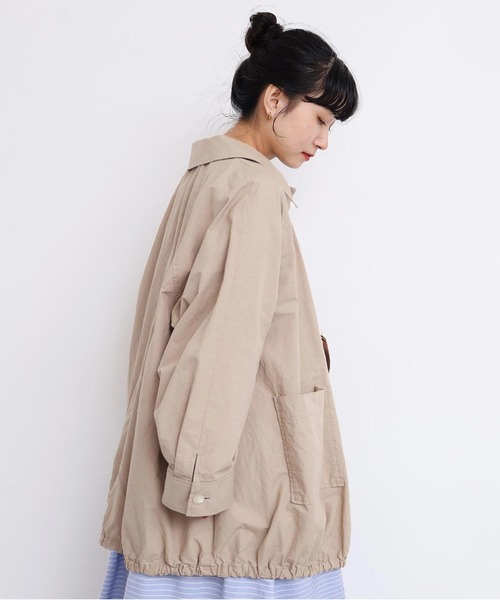 l'atelier du savon（アトリエドサボン）の「ブルゾンみたいなきもちのステンコート（ステンカラーコート・レディース・ベージュ/チェック・FREE）」の6枚目の写真